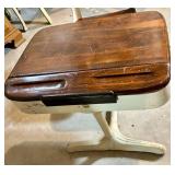 Vintage School Desk Chair With Attached Writing Table