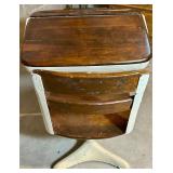 Vintage School Desk Chair With Attached Writing Table