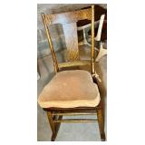Vintage Wooden Rocking Chair With Cushion
