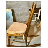 Vintage Wooden Rocking Chair With Cushion
