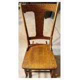 Vintage Wooden Rocking Chair With Cushion