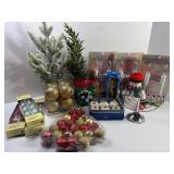 Holiday Decor Mixed Lot - Candles, Ornaments & Figurines