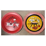 Vintage Barbecue Serving Trays (Set of 2)
