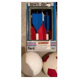 Kent Lawn Darts & Volleyball Net & Balls Mixed Lot