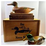 Duck Decoy Pair With Mason Decoy Box (Lot of 2)