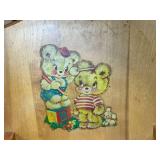 Vintage Wooden High Chair With Tray