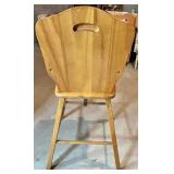 Vintage Wooden High Chair With Tray
