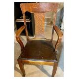 Vintage Wooden Armchair & Side Table Mixed Lot