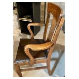 Vintage Wooden Armchair & Side Table Mixed Lot