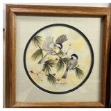 Mixed Lot: Framed Art Prints, Carved Wood Sculpture & American Flag
