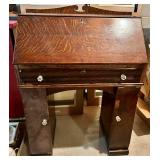 Antique Wooden Secretary Desk With Side Doors