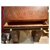 Antique Wooden Secretary Desk With Side Doors