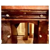 Antique Wooden Secretary Desk With Side Doors