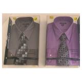Croft & Barrow Dress Shirt & Tie Set (Lot of 2)