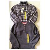 Coleman Shirt Lot of 2 Medium Plaid Button-Up & Henley Pullover
