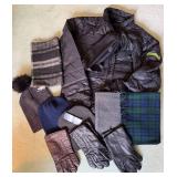 Winter Clothing Mixed Lot With Jacket, Hats, Scarves & Gloves
