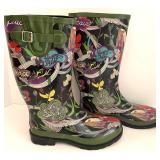 The Sak Floral Rain Boots Size 8