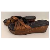 Donald J Pliner Metallic Wedge Sandals Size 8 M