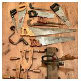 Assorted Hand Saws, Vises & Accessories Mixed Lot