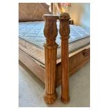 King Size Ornate Wood Bed Frame & Mattress - Lots 478, 479 and 480 are Coordinating
