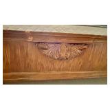 King Size Ornate Wood Bed Frame & Mattress - Lots 478, 479 and 480 are Coordinating
