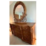 Ornate Dresser & Mirror - Lots 478, 479 and 480 are Coordinating