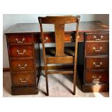 Wood Writing Desk & Chair Set