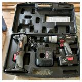 Craftsman 19.2v Drill & Right Angle Drill Kit With Charger & Case