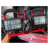 Commercial Electric Twin Head Halogen Work Light Kit