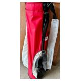 Golf Bag With Assorted Clubs & 3 Branded Hats Mixed Lot