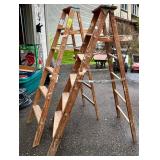 Wooden Step Ladders (Lot of 2)