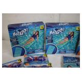 Pool loungers and inflatable arm ba...