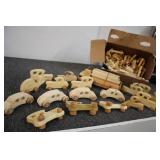 Wooden cars and trucks...