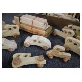 Wooden cars and trucks...