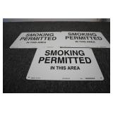 Smoking Permitted In This Area Sign...