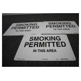Smoking Permitted In This Area Sign...