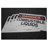 7 DANGER COMBUSTIBLE LIQUIDS sticke...