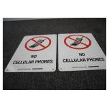 2 NO CELLULAR PHONES signs...