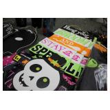 Halloween wall hangings, costumes c...