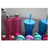 Reusable cups and water bottles...