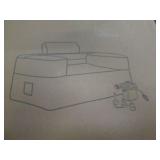 Beige inflatable double sofa...