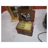 Display Case, Jewelry Box, Desk Lamp, Fondue Pot