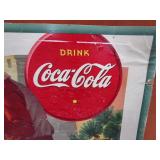 Vintage Coca Cola Cardboard Advertising