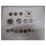 Collectible Dollar, Half Dollar, Quarters, Penny