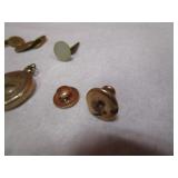 Gold?? Cuff Links, Pocket Watch, Pins
