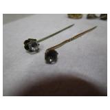 Gold?? Cuff Links, Pocket Watch, Pins