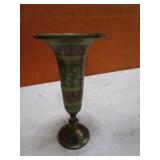 Vintage Music Box Oil Lantern & Brass Vase
