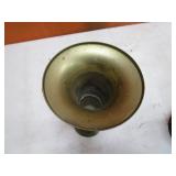 Vintage Music Box Oil Lantern & Brass Vase