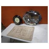 Bath Mat, Clock, Mirror