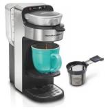 Hamilton Beach The Scoop Single Serve Coffee Maker & Fast Grounds Brewer for 8-14oz. Cups, Brews in Minutes, 40oz. Removable Reservoir, Stainless Steel | Retail $67